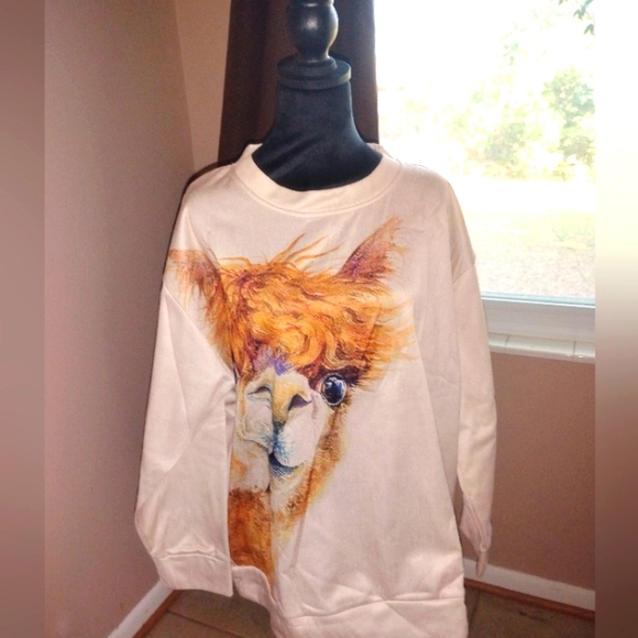 💰 NWT Shein Jeans & NWOT Llama Top & Floral Tank Blouse 3X Outfit Lot Womens - Picture 5 of 11